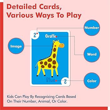 Amazon.com: Animal Go Fish Card Game, 48 Animal Themed Cards